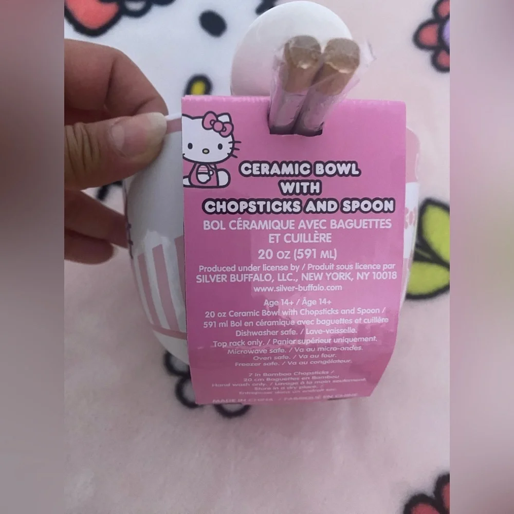 Hello Kitty Pink and Blue Dinnerware Bowl